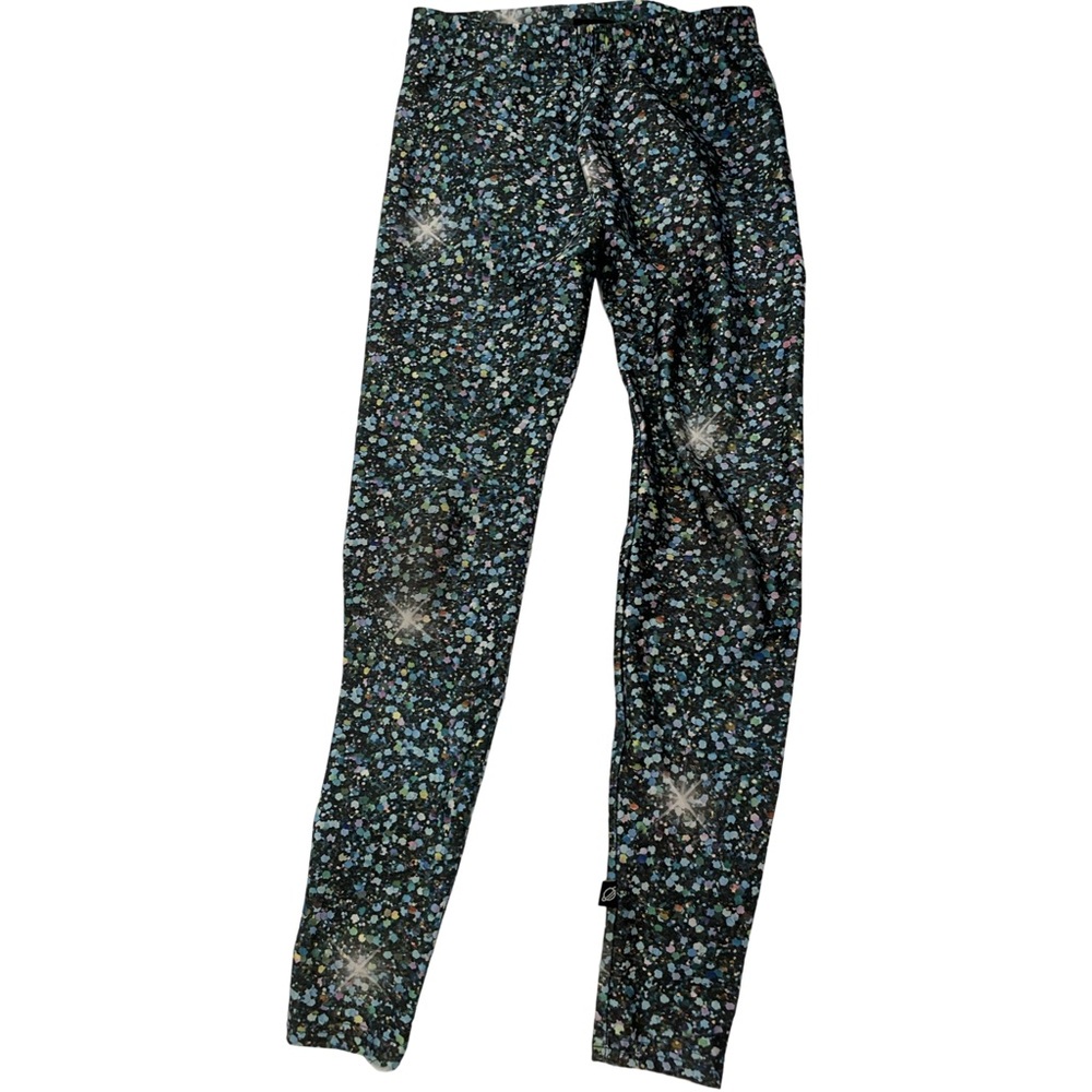 EUC Zara Terez Girls Medium Blue/Green Gem Leggings
